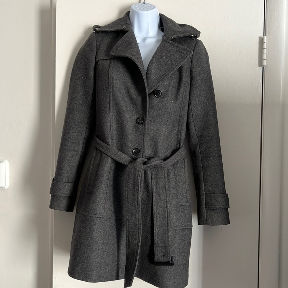 Banana Republic Women’s Wool Trench Coat Grey